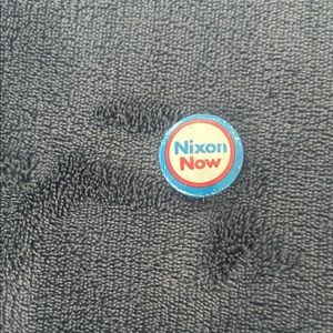 Vintage Nixon Now Button Pin